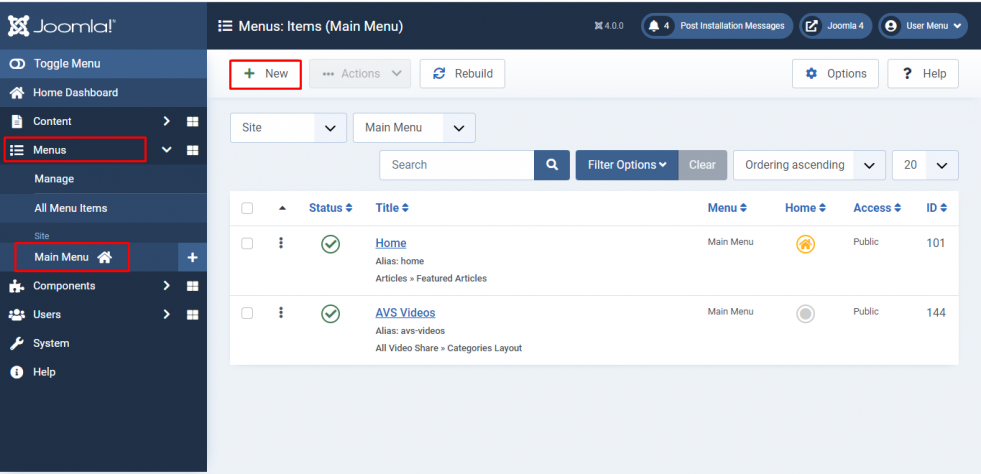 frontend-menu