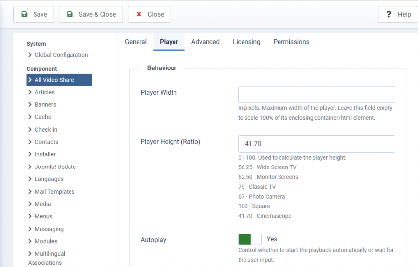 player-settings